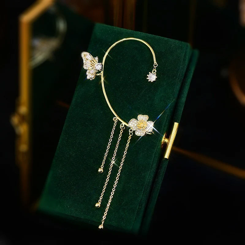 Butterfly Tassel Style Zircon Earrings | Perfect Gift - Image 3