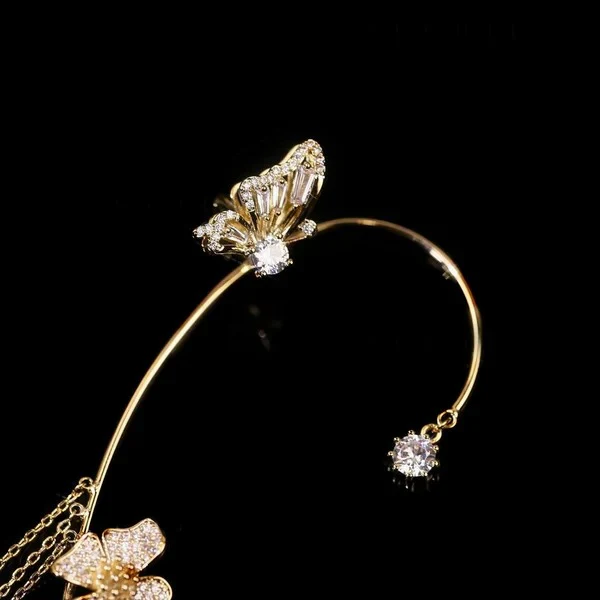 💐Vårsalg✨ Sommerfugl Frynsedesign Zirkon Øredobber | Perfekt gave🎁 - Image 13