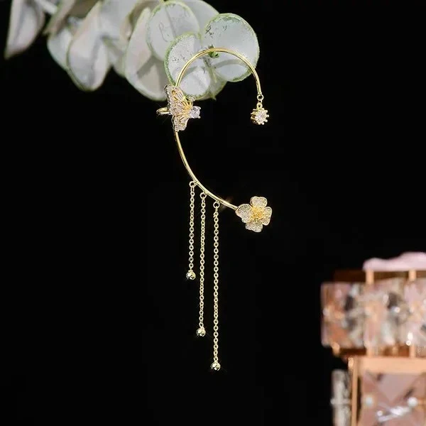 💐Vårsalg✨ Sommerfugl Frynsedesign Zirkon Øredobber | Perfekt gave🎁 - Image 6
