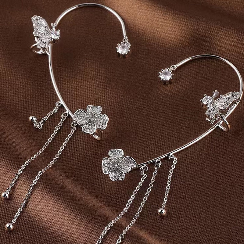 💐Vårsalg✨ Sommerfugl Frynsedesign Zirkon Øredobber | Perfekt gave🎁 - Image 7