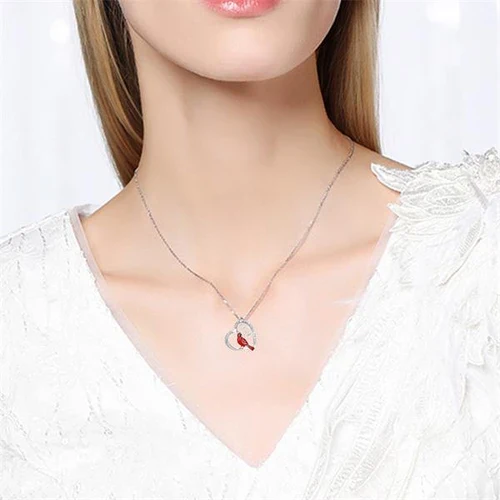 Cardinal Heart Pendant Necklace🎁The Best Gifts For Your Loved Ones💕 - Image 3