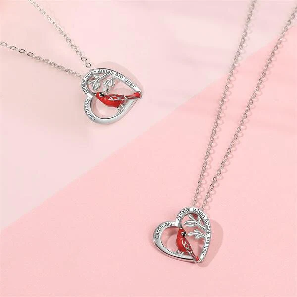 Cardinal Heart Pendant Necklace🎁The Best Gifts For Your Loved Ones💕 - Image 5