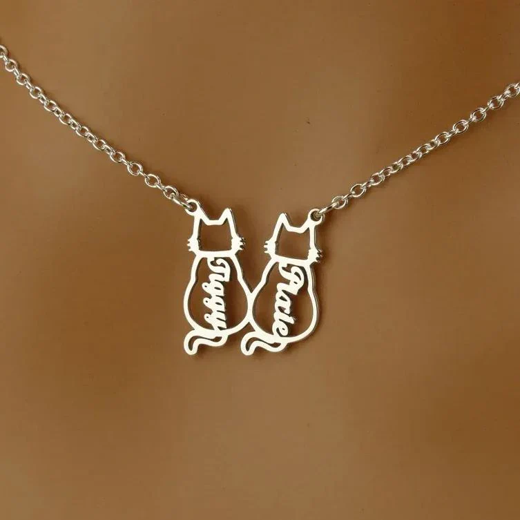 Personalised Cat Name Necklace - Image 4