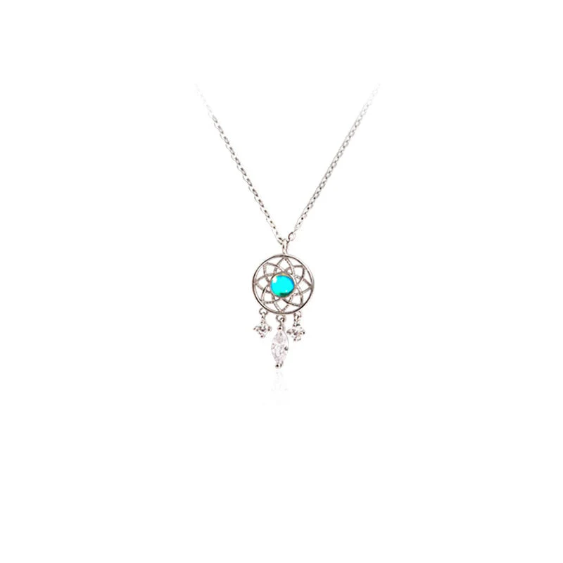BLUE AURA DREAM CATCHER NECKLACE - Image 4