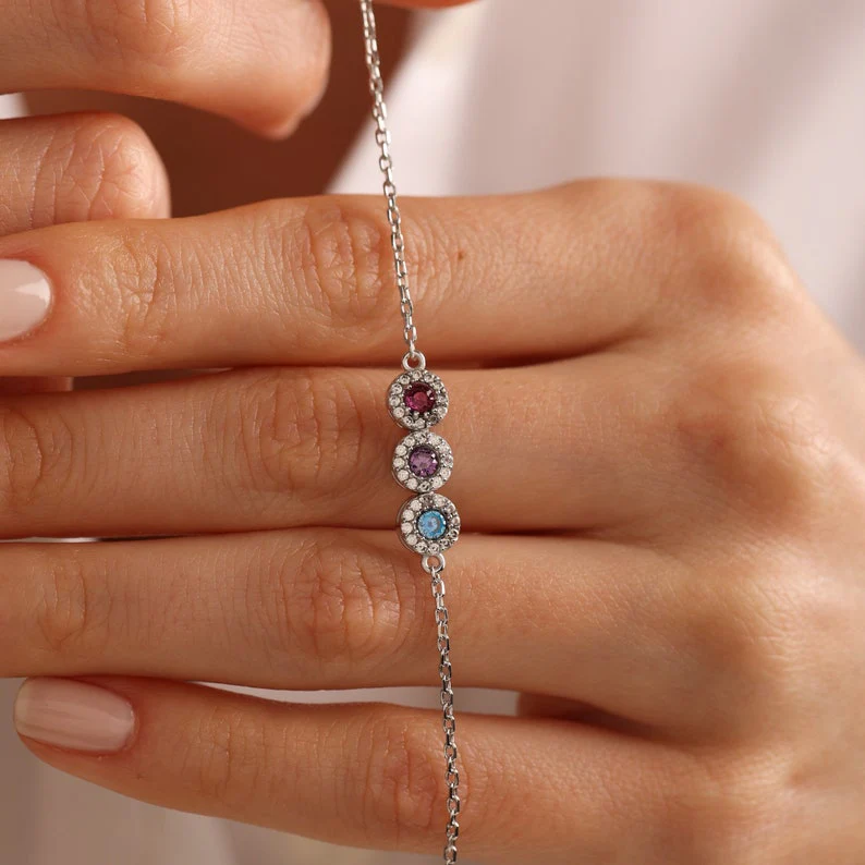 Celestial Bloom Birthstone Bracelet - Image 6