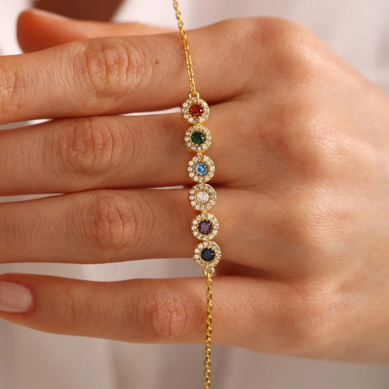 Celestial Bloom Birthstone Bracelet - Image 7