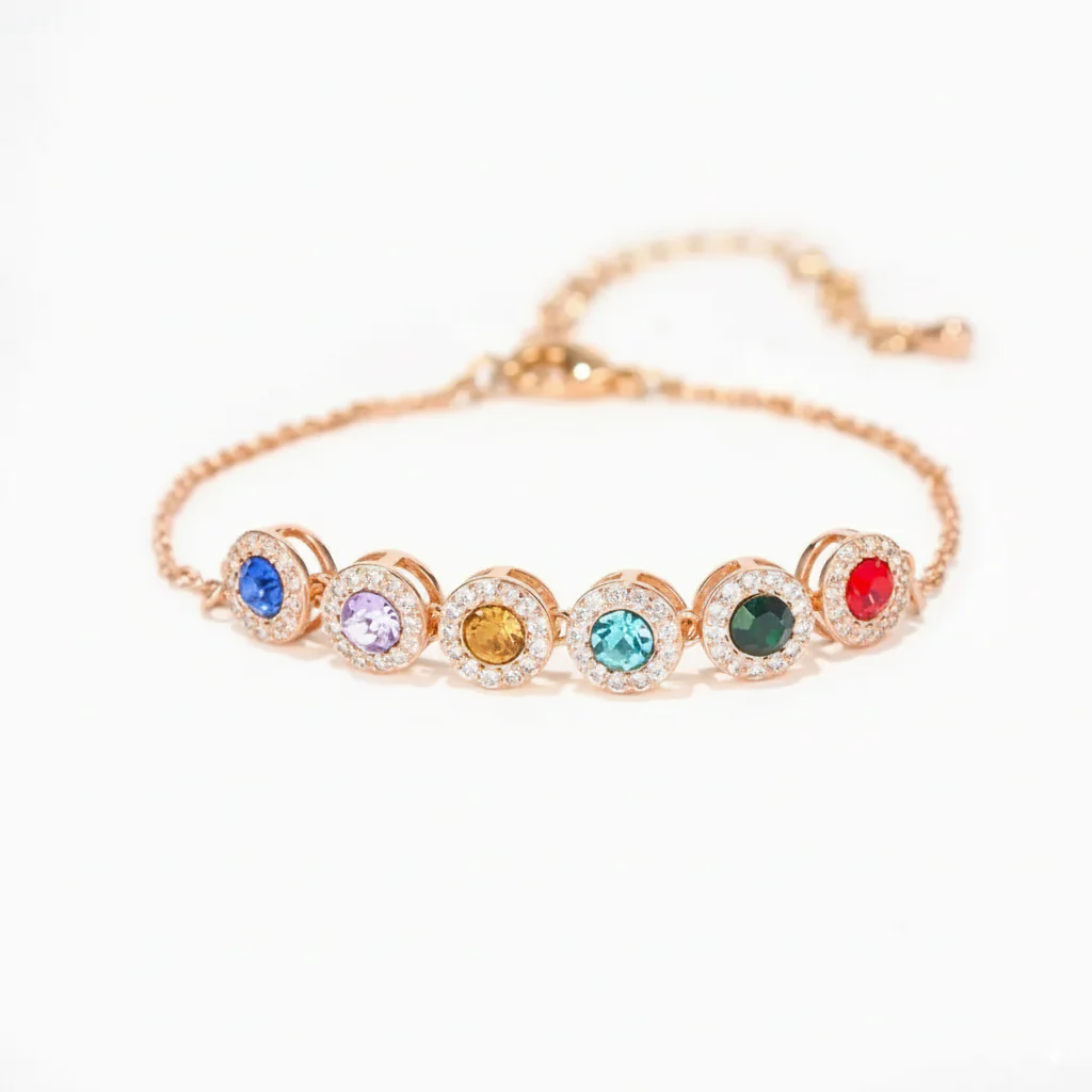 Celestial Bloom Birthstone Bracelet - Image 8