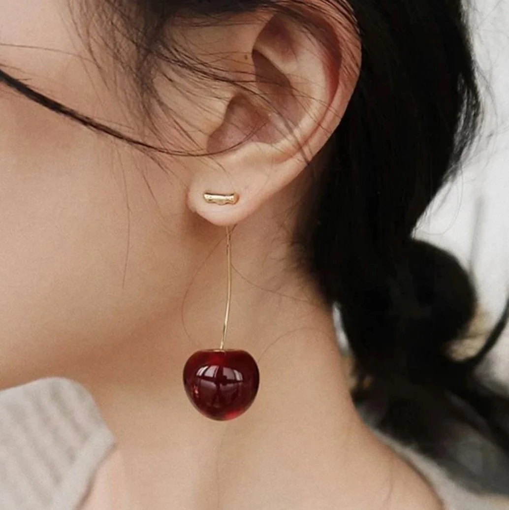 Celia Rouge Cherry Earrings - Image 6