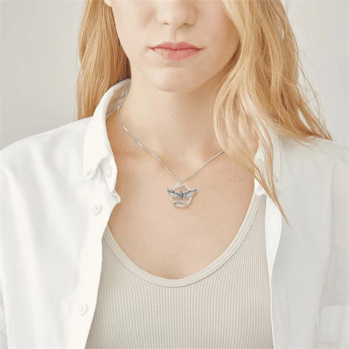 The Fire Inside Me Burns Brighter Than The Fire Around Me Circle Phoenix Necklace - Image 3