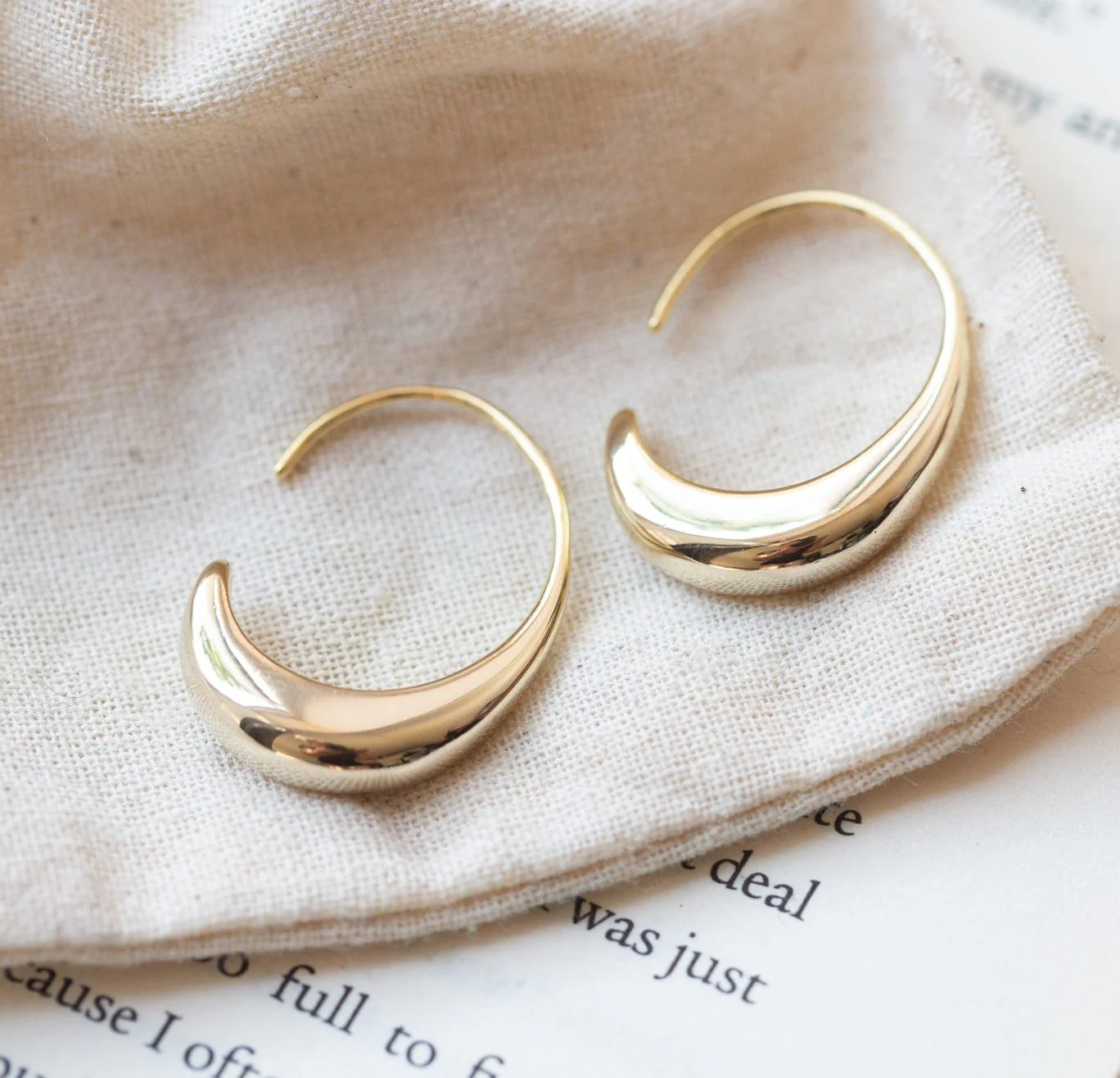 Classic Drop Hoop Earrings - Image 7