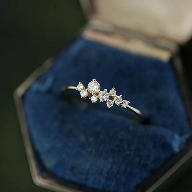 Floral Cluster Moissanite Ring - Image 4