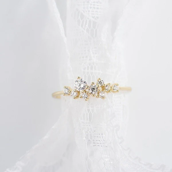 Floral Cluster Moissanite Ring - Image 9