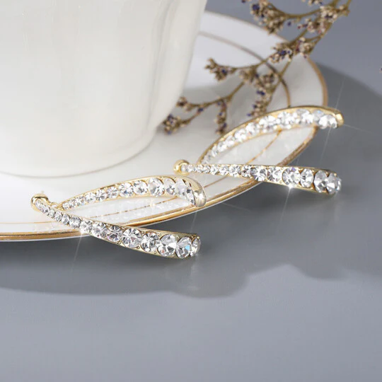 Cross Curved Earrings - Image 7