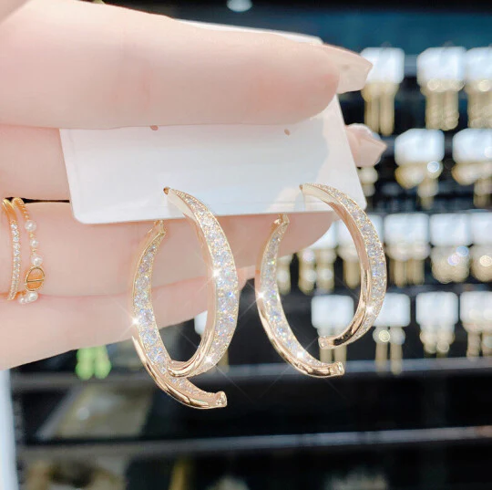 Cross Curved Earrings - Image 9