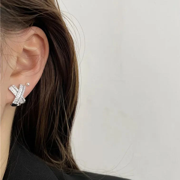 🌸Cross Diamond Stud Earrings - Image 3
