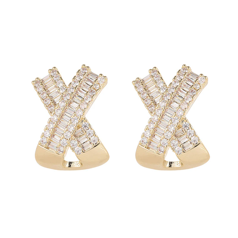 🌸Cross Diamond Stud Earrings - Image 5