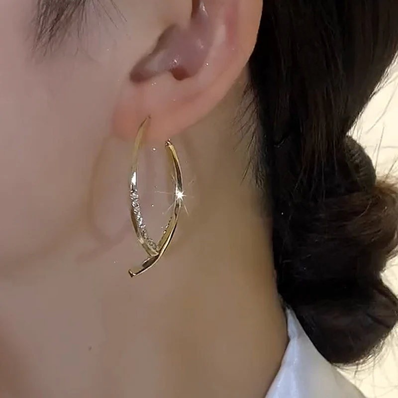 Italian Style Cross Zirconia Earrings - Image 4