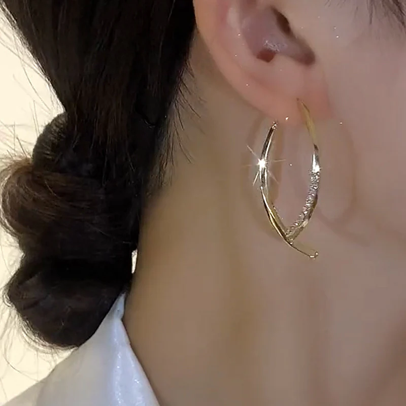 Italian Style Cross Zirconia Earrings - Image 7