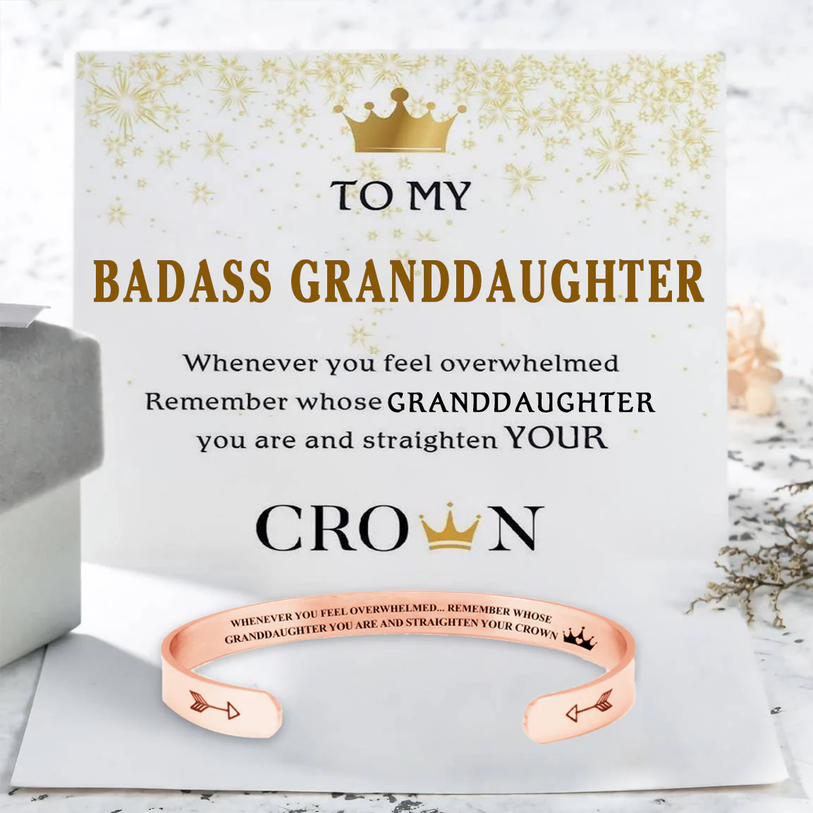 🔥Summer Hot Sale🌊 For Daughter - Whenever You Feel Overwhelmed...Crown Bracelet - Image 6