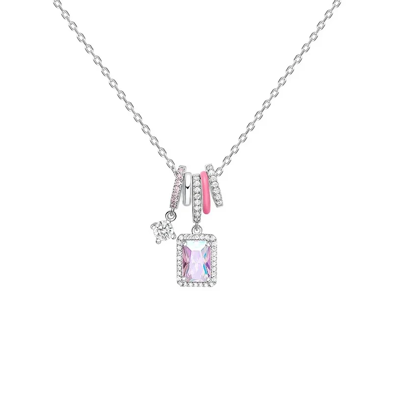 Crystal Aurora Rock Candy Necklace