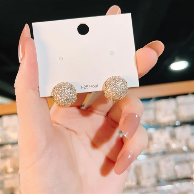 Double-Sided Sparkling Crystal Ball Earrings - Image 7