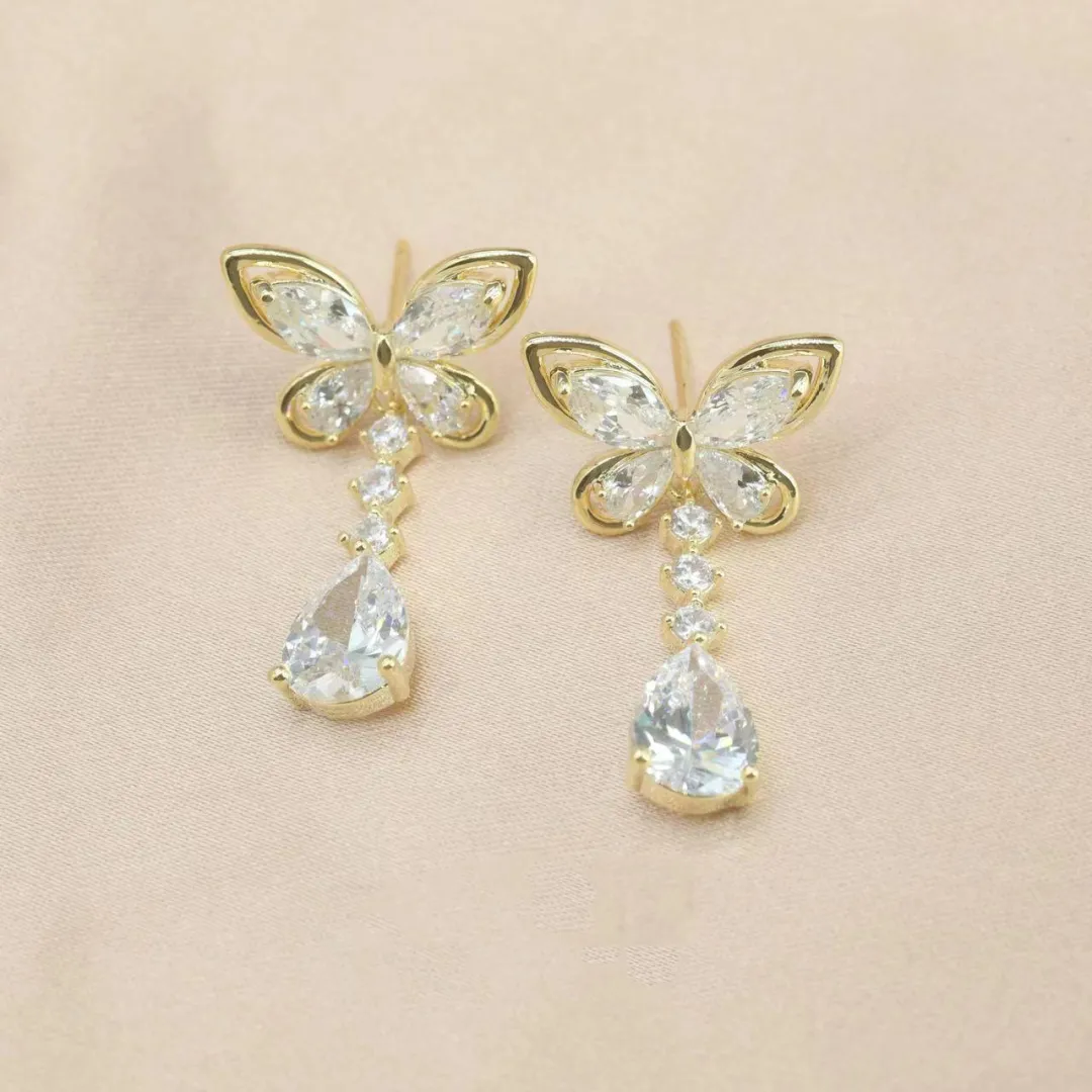 🔥Summer Hot Sale🌊	 Crystal Butterfly Earrings - Image 5