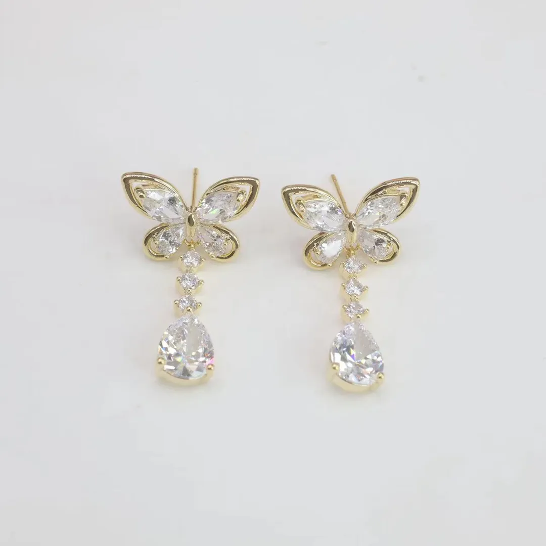 🔥Summer Hot Sale🌊	 Crystal Butterfly Earrings - Image 7