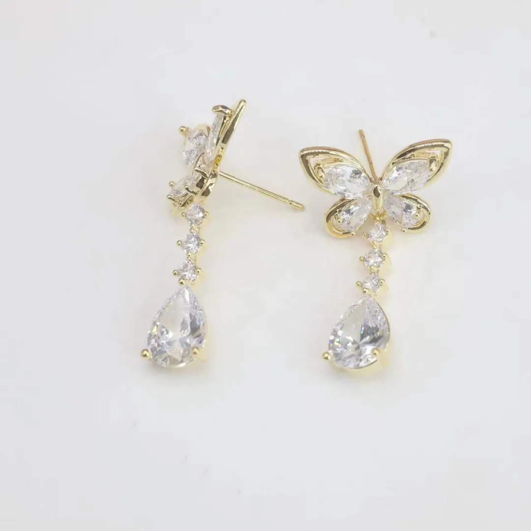 🔥Summer Hot Sale🌊	 Crystal Butterfly Earrings - Image 8