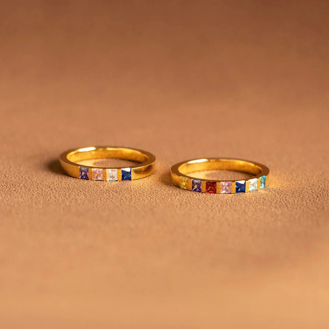 CUSTOM BIRTHSTONE FAMILY ELEGANT RING - Image 5