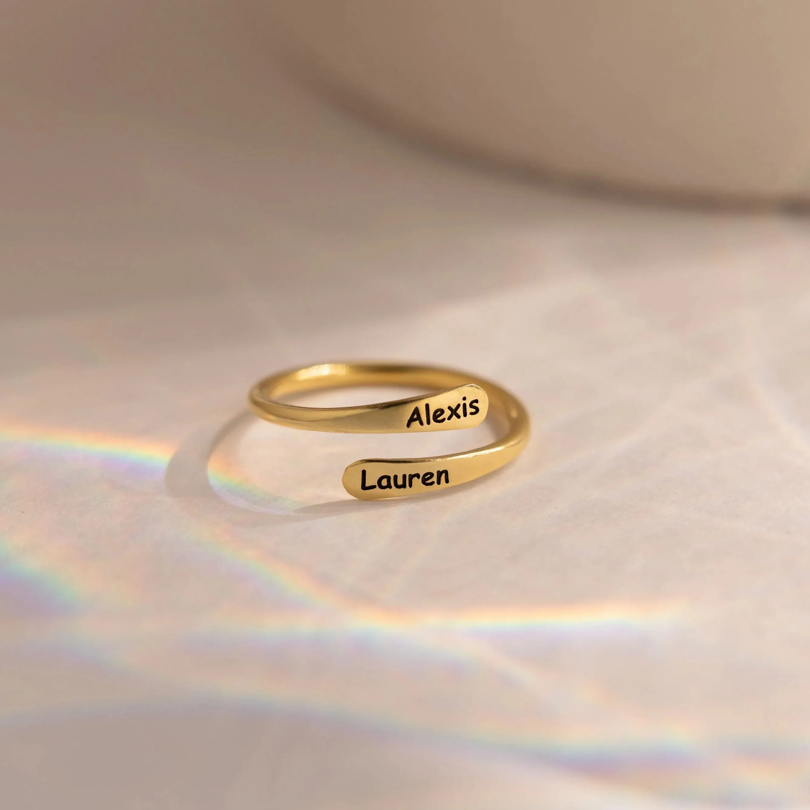 For Love - Custom Engraved Open Style Ring - Image 4