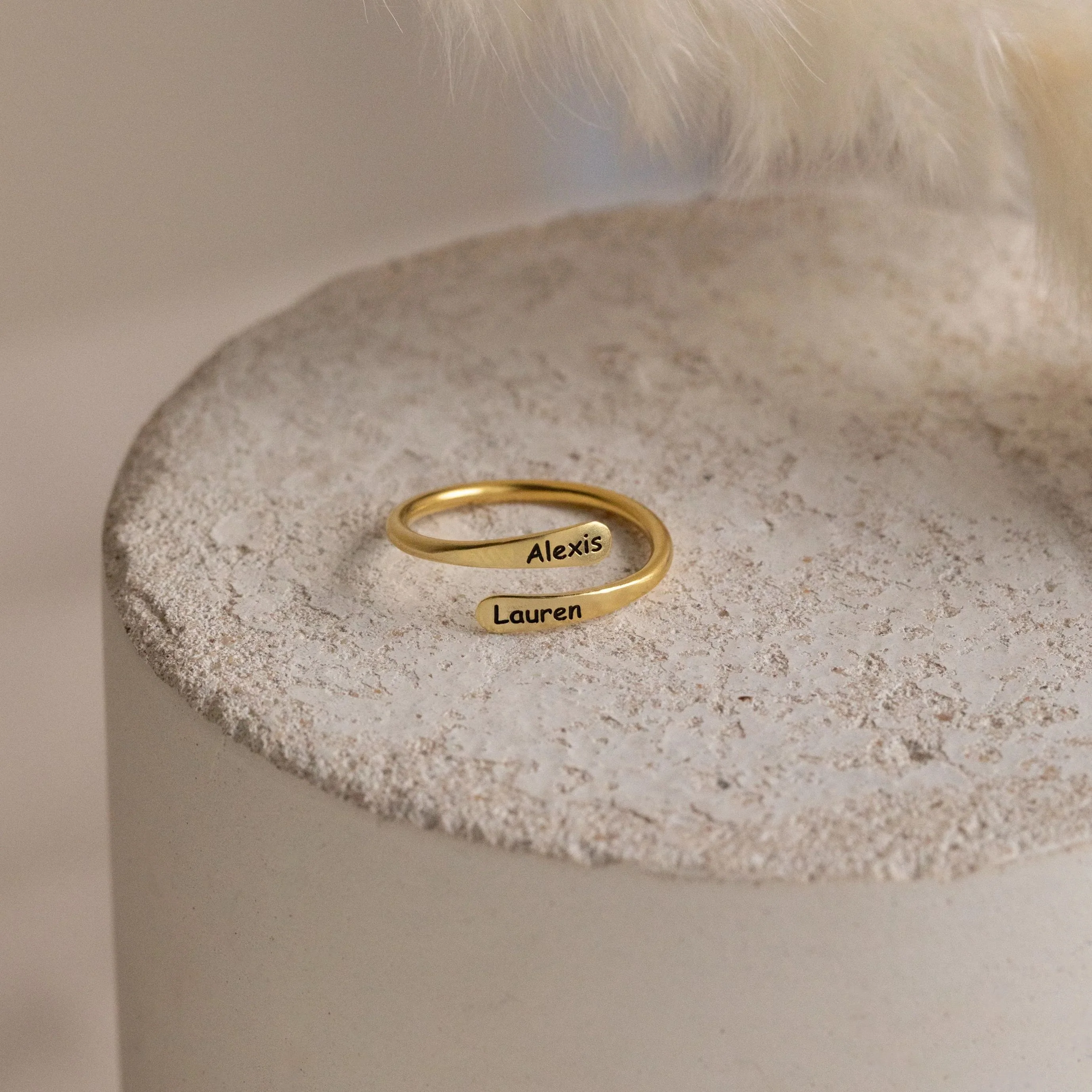For Love - Custom Engraved Open Style Ring - Image 8