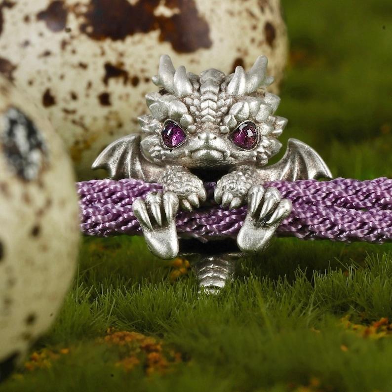Cute Silver Dragon Bracelet - Image 3