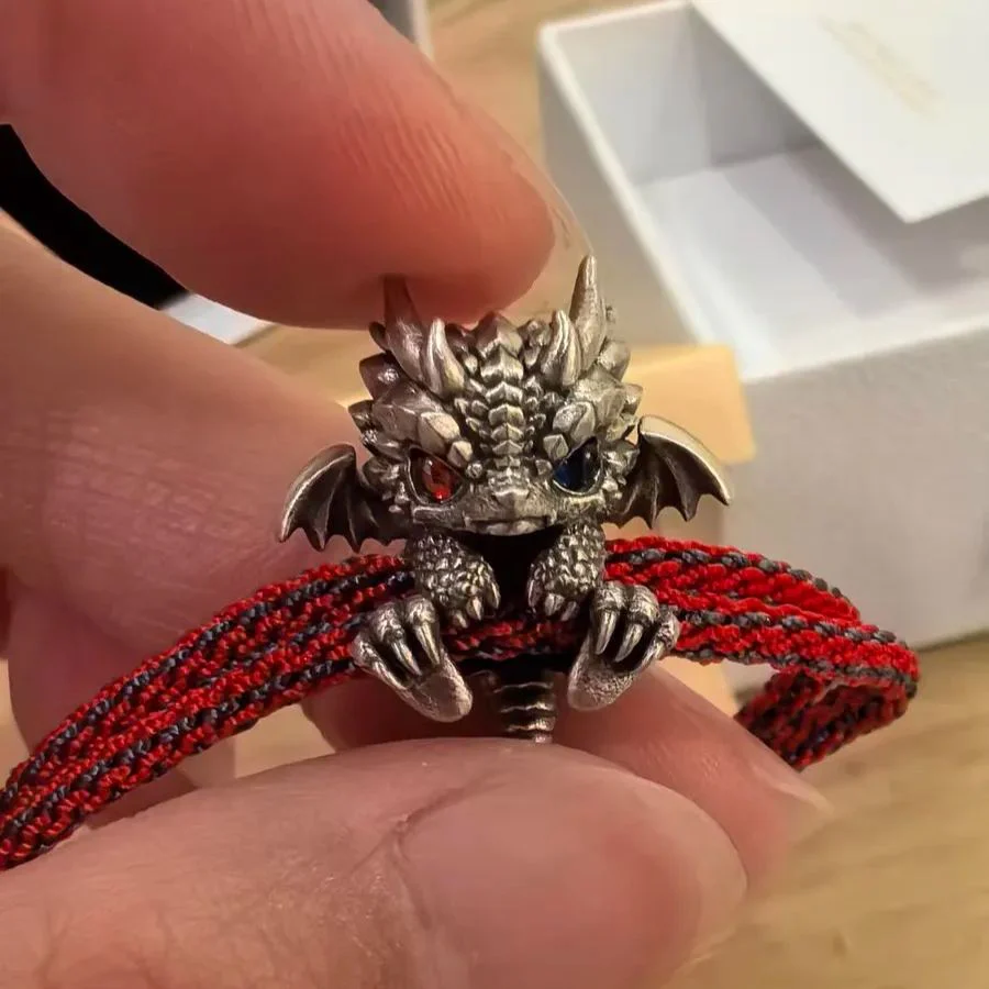 Cute Silver Dragon Bracelet - Image 6