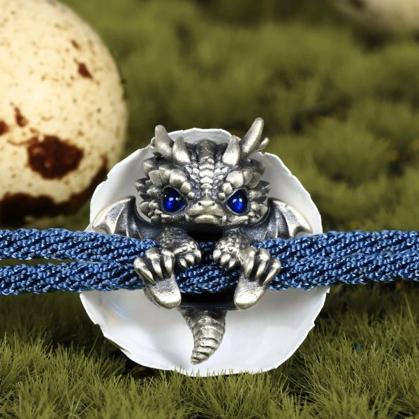 Cute Silver Dragon Bracelet - Image 8