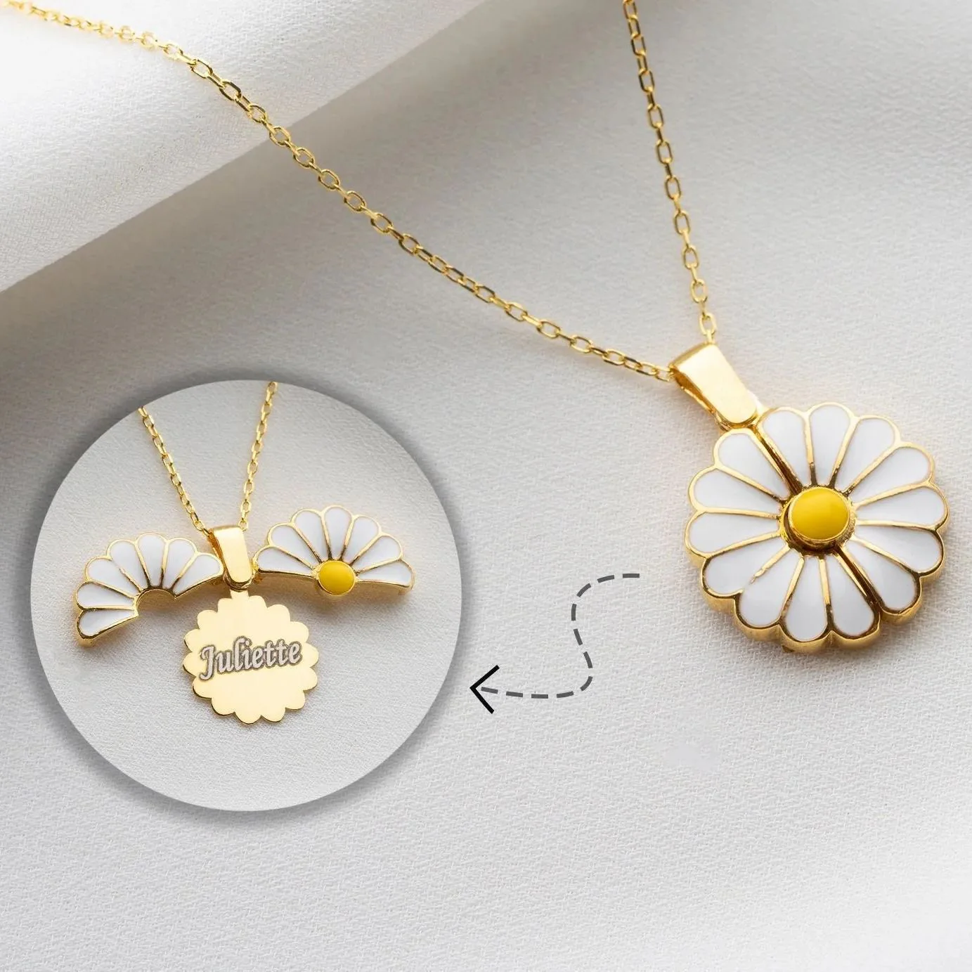 Hot Sale🎁Openable Daisy Necklace - Image 4