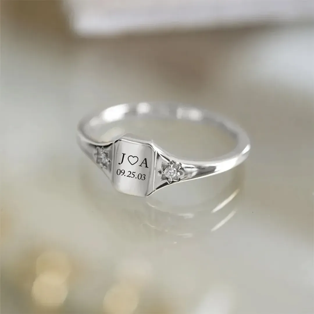 BELOVE CUSTOM INITIAL & SPECIAL DATE RING - Image 10