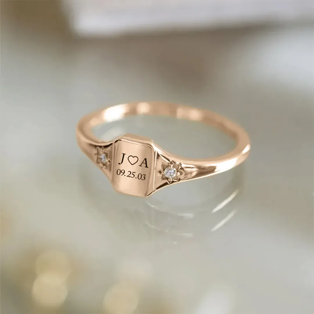 BELOVE CUSTOM INITIAL & SPECIAL DATE RING - Image 11