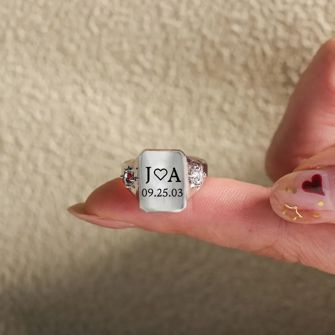 BELOVE CUSTOM INITIAL & SPECIAL DATE RING - Image 6