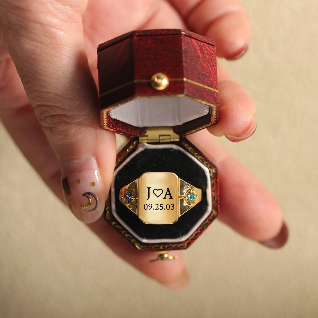 BELOVE CUSTOM INITIAL & SPECIAL DATE RING - Image 7