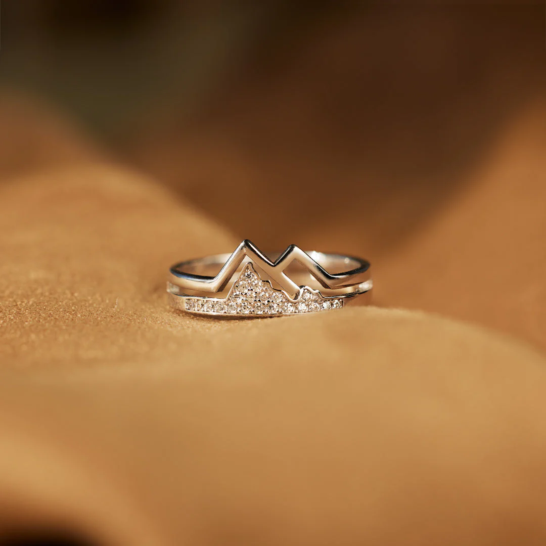 Daughter Faith Moves Mountains Pavé Mountain Ring - Image 10