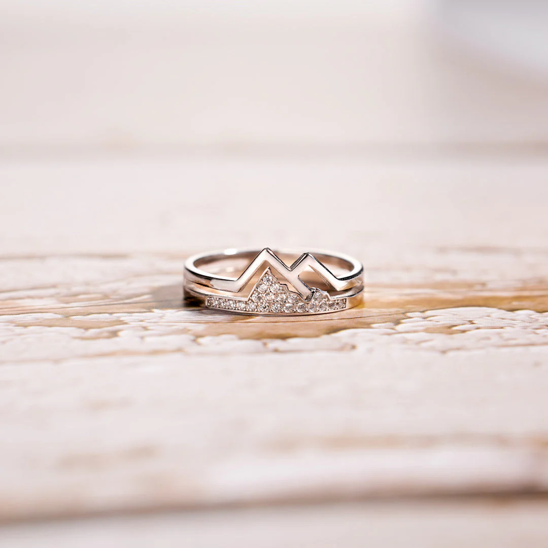 Daughter Faith Moves Mountains Pavé Mountain Ring - Image 11