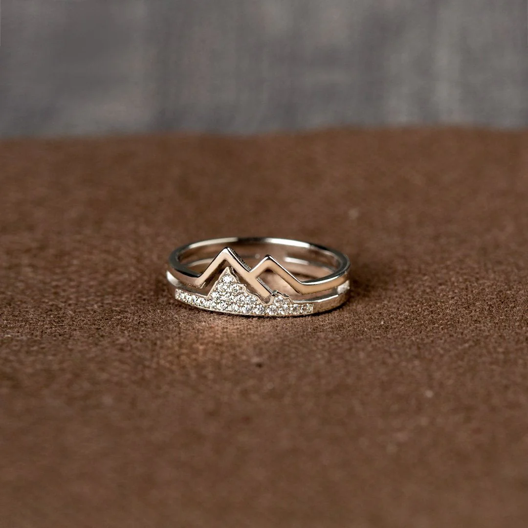 Daughter Faith Moves Mountains Pavé Mountain Ring - Image 7