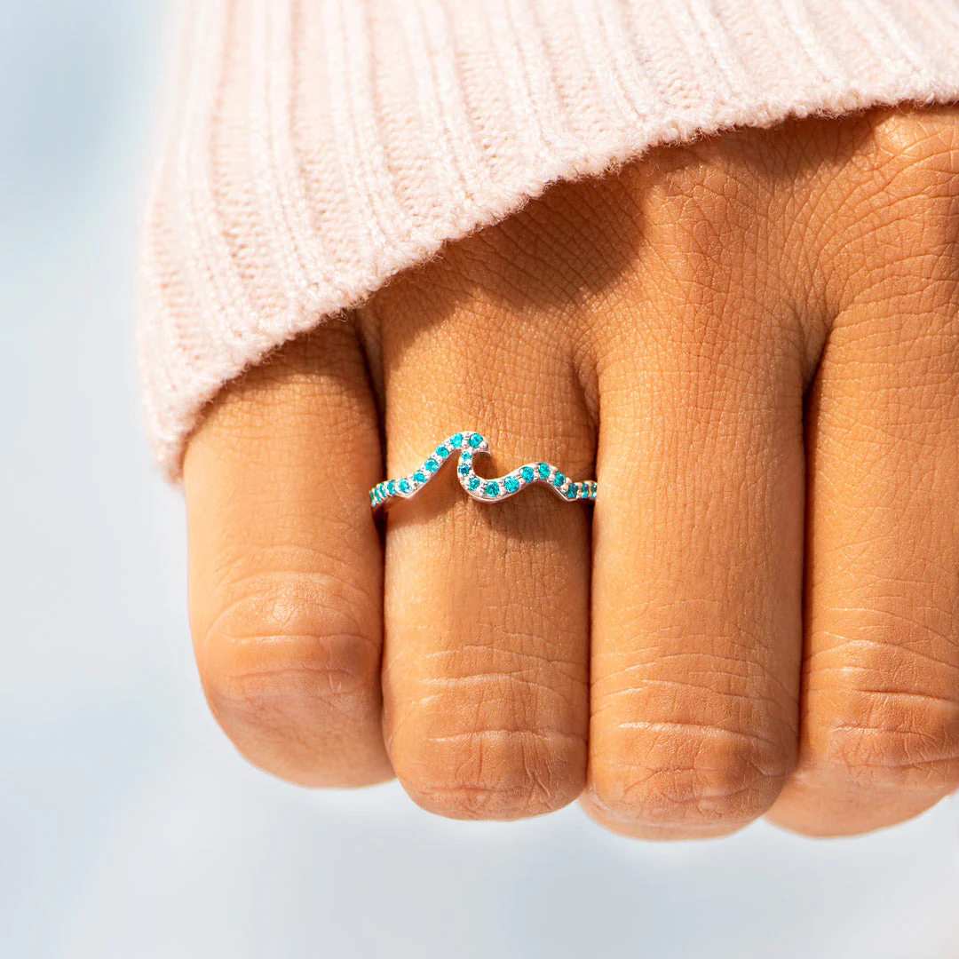 Daughter The Entire Ocean Is Yours Pavé Wave Ring - Image 2
