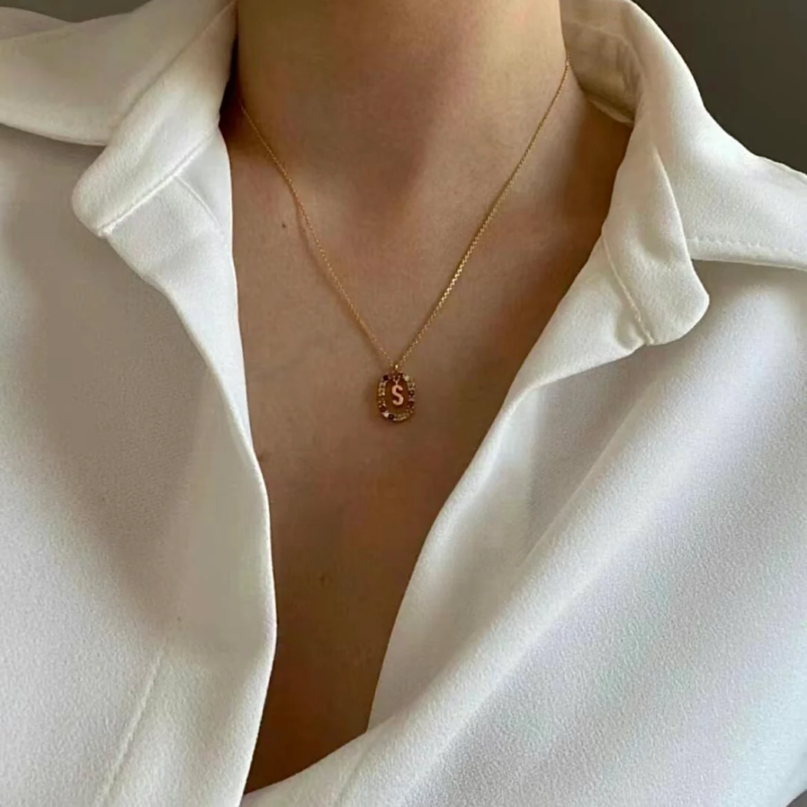 Diamond Alphabet Necklace - Define It By You - Image 4