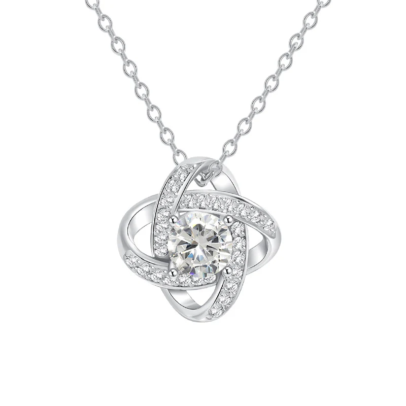 For My Granddaughter -I Am Always With You Diamond Knot Necklace - Image 5