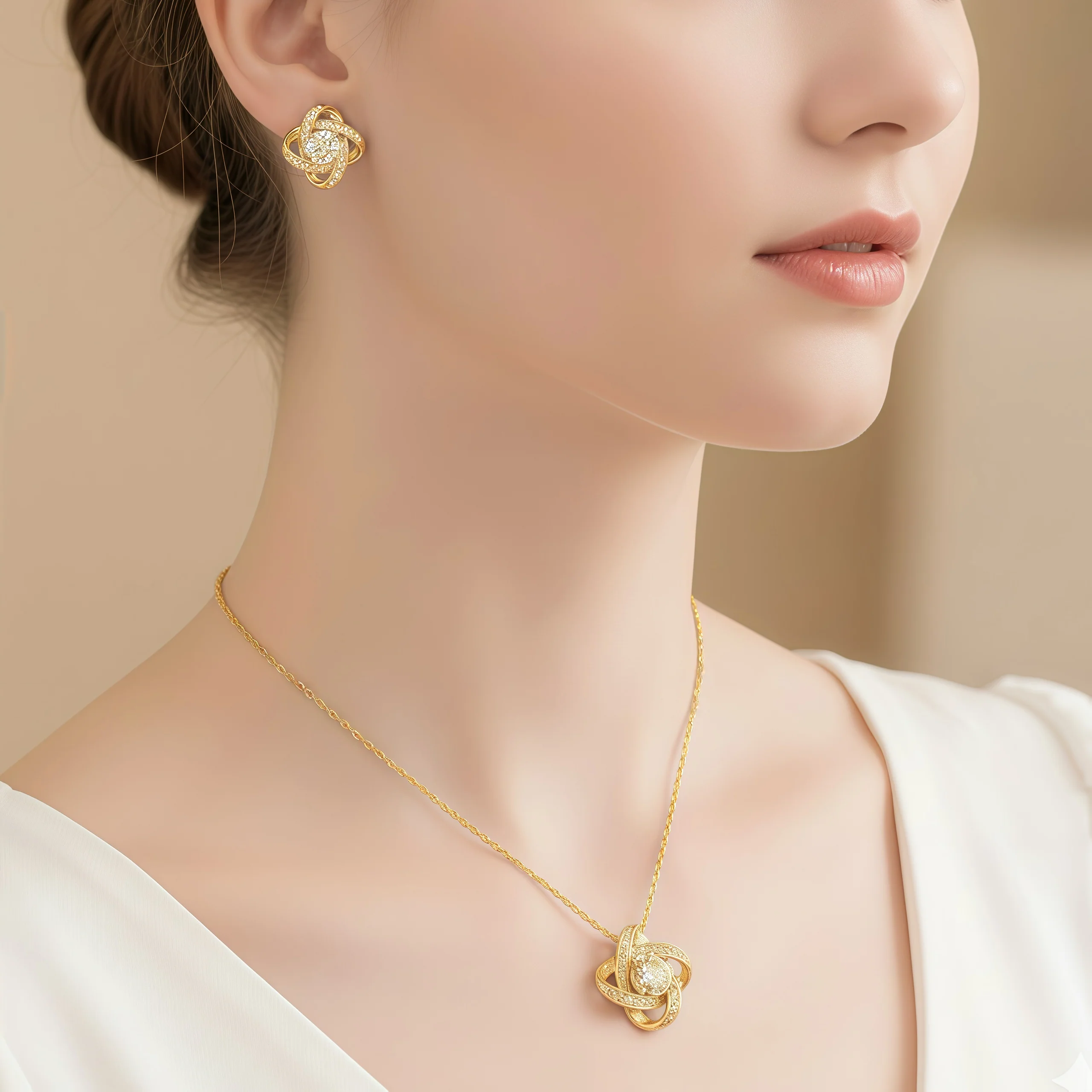 For My Granddaughter -I Am Always With You Diamond Knot Necklace - Image 8