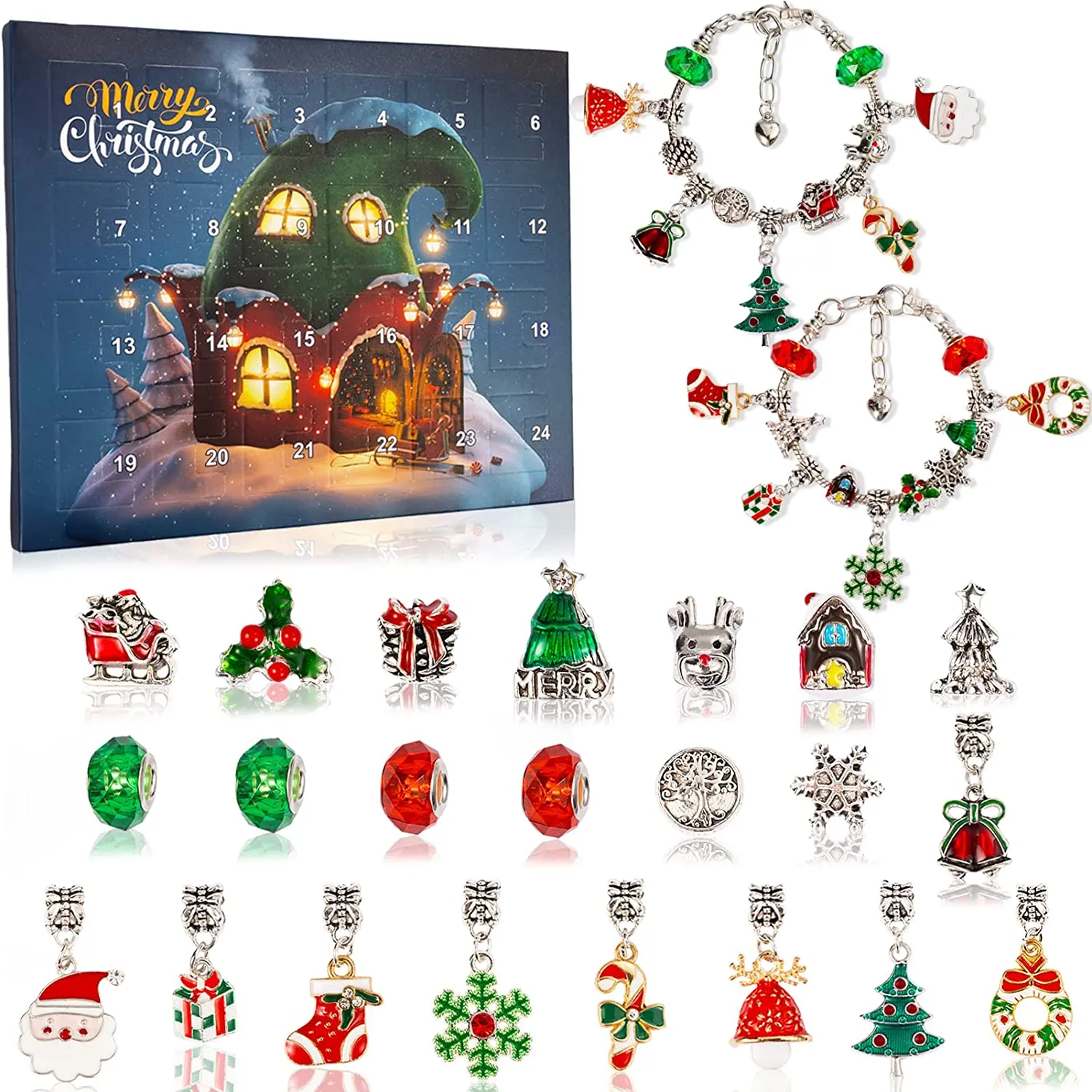 🎄DIY CHRISTMAS ADVENT CALENDAR BRACELETS SET - Image 2