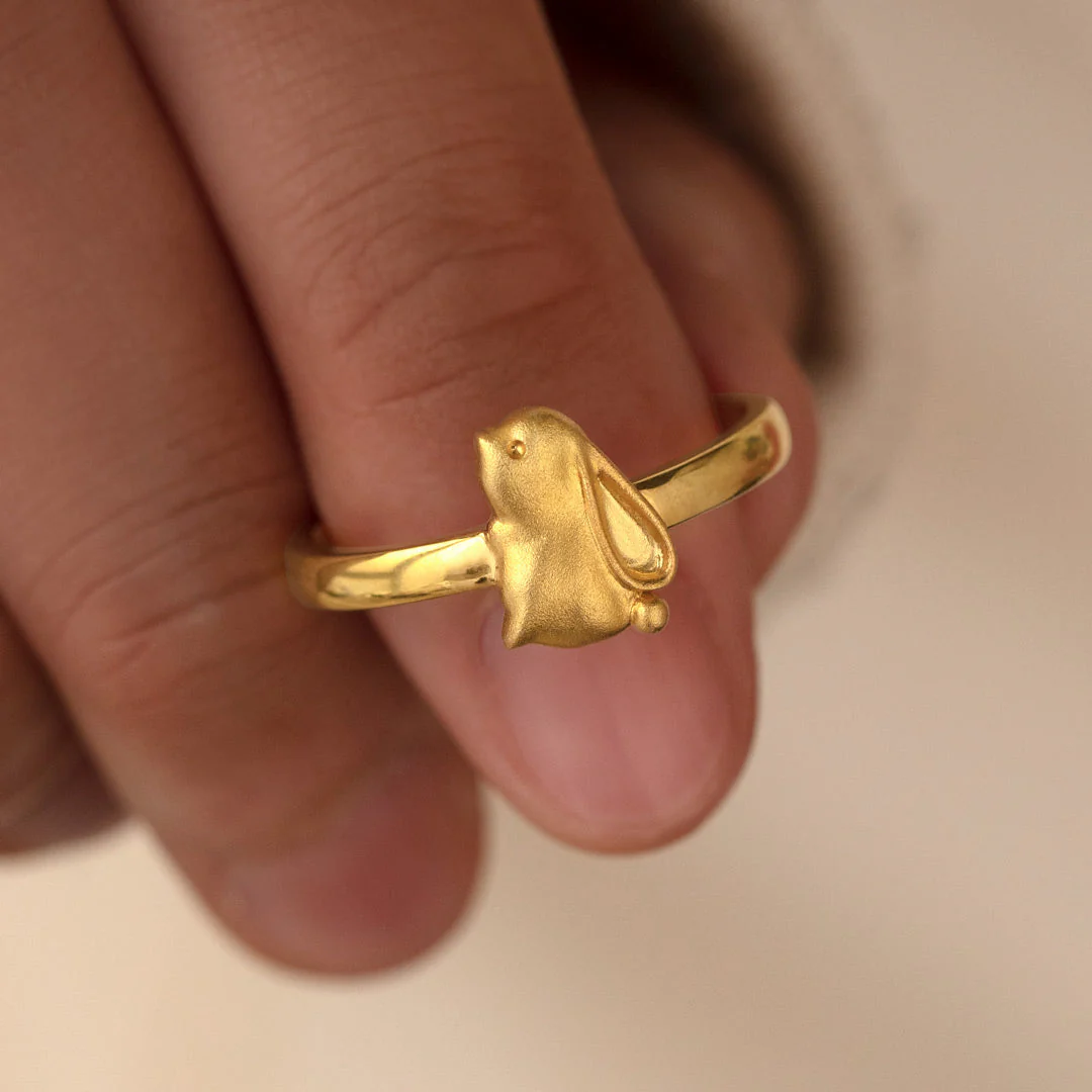 Don't Worry Be Hoppy Bunny Ring - Image 4