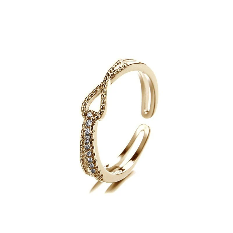 Mother Daughter Mobius Bond Knot Double Band Ring - Image 6
