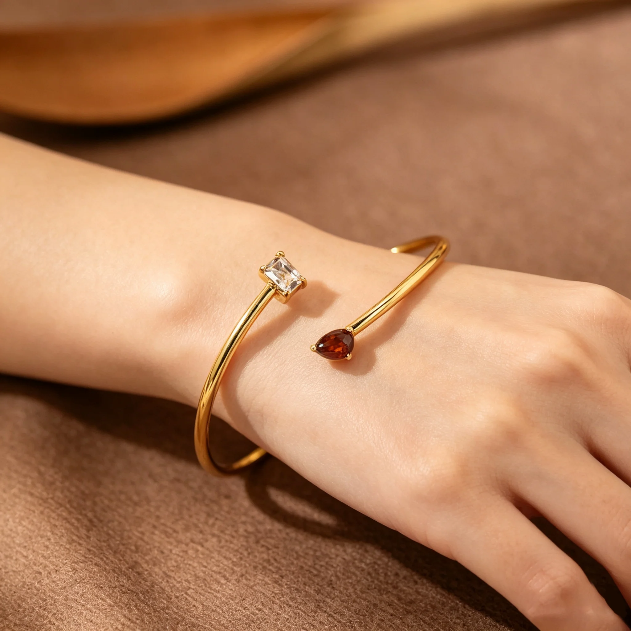 Grandmother And Granddaughter Custom Double Birthstones Bracelet - Image 3